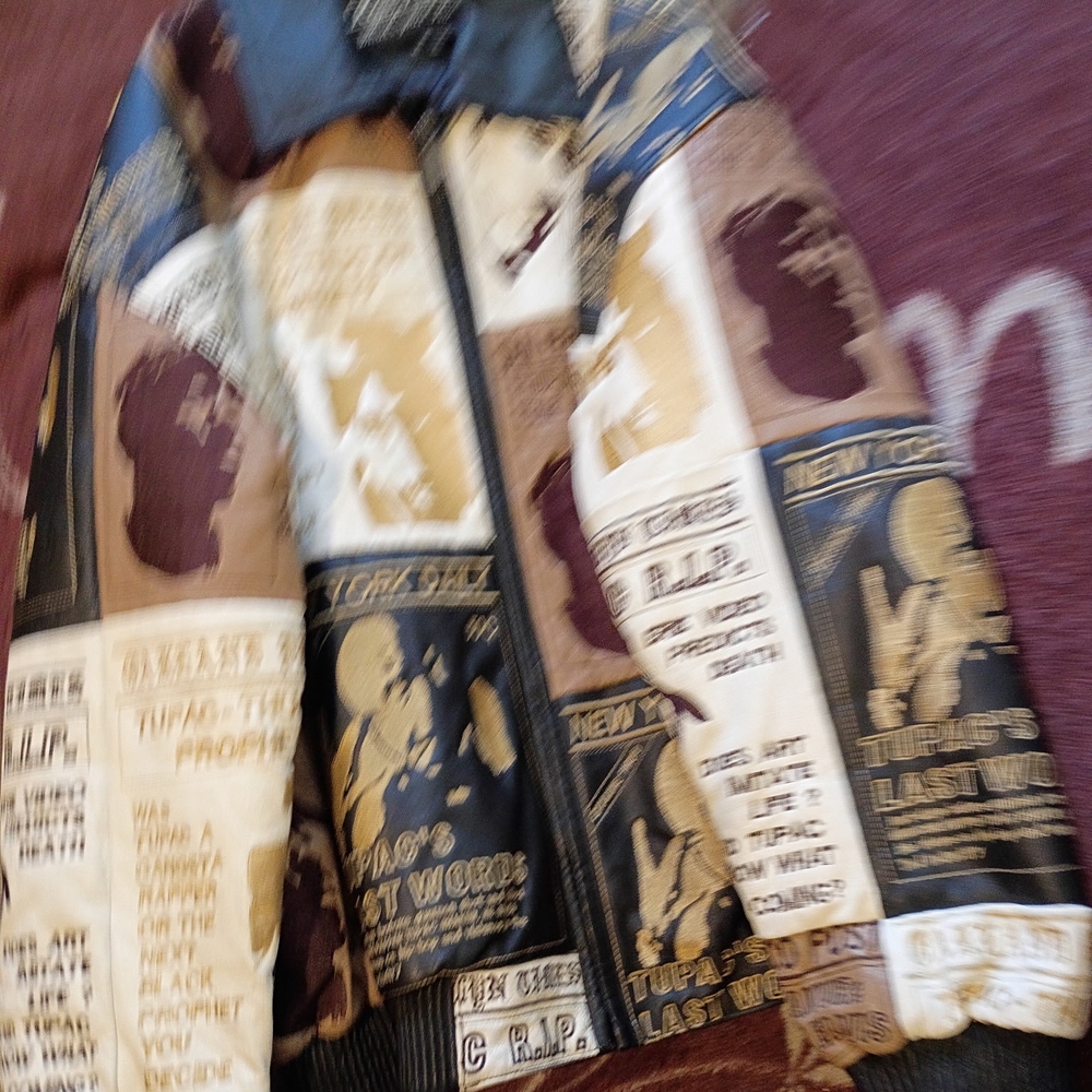 Men's Vintage Print Bomber Jacket
